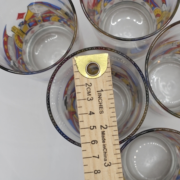 Colorful Playing Card Themed Glasses, Set Of 5 - Picture 4 of 5